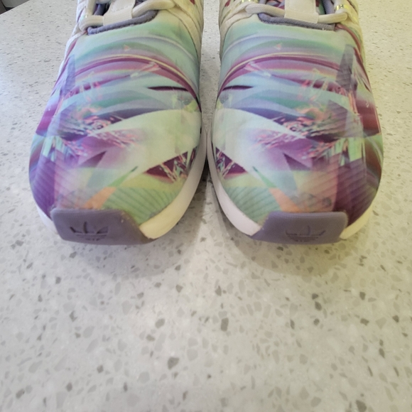 Adidas SI Loop Racer Casual Sneakers Purple Abstract Women size 10 US pre owned - Picture 6 of 12